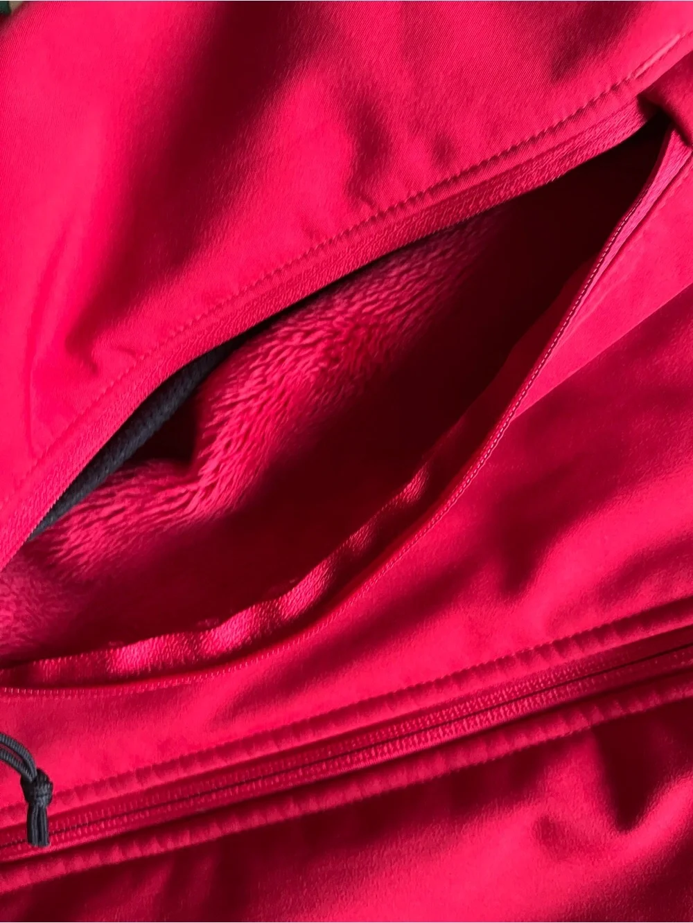 The North Face Red and Black Fleece-Lined Jacket